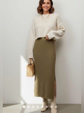 All Row Midi Skirt